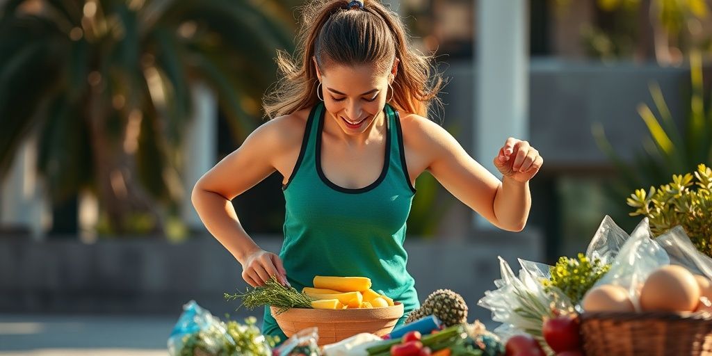 Person performing a healthy activity, looking determined.